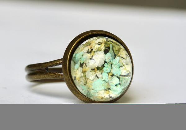 Ring gepresste Blüten Dillblüte Kornblüte